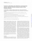 Research paper thumbnail of Variation in cold hardiness and carbohydrate concentration from dormancy induction to bud burst among provenances of three European oak species