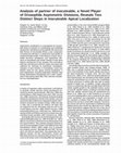 Research paper thumbnail of Analysis of partner of inscuteable, a Novel Player of Drosophila Asymmetric Divisions, Reveals Two Distinct Steps in Inscuteable Apical Localization