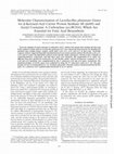 Research paper thumbnail of Molecular characterization of the Lactobacillus community in traditional processing of Mozzarella cheese