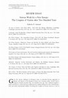 Research paper thumbnail of REVIEW ESSAY Serious Work for a New Europe: The Congress of Vienna after Two Hundred Years