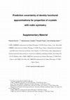 Research paper thumbnail of Prediction Uncertainty of Density Functional Approximations for Properties of Crystals with Cubic Symmetry