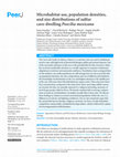 Research paper thumbnail of Microhabitat use, population densities, and size distributions of sulfur cave-dwelling Poecilia mexicana