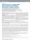 Research paper thumbnail of Does the presence of a condition-specific obstetric protocol lead to detectable improvements in pregnancy outcomes?