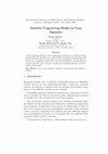 Research paper thumbnail of Quadratic programming models for fuzzy regression