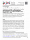 Research paper thumbnail of Admixture Between Historically Isolated Mitochondrial Lineages in Captive Western Gorillas: Recommendations for Future Management