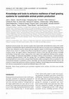 Research paper thumbnail of Knowledge and tools to enhance resilience of beef grazing systems for sustainable animal protein production