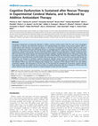 Research paper thumbnail of Cognitive Dysfunction Is Sustained after Rescue Therapy in Experimental Cerebral Malaria, and Is Reduced by Additive Antioxidant Therapy