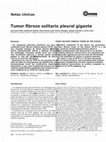 Research paper thumbnail of Tumor fibroso solitario pleural gigante