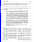 Research paper thumbnail of Stimulation-dependent regulation of the pH, volume and quantal size of bovine and rodent secretory vesicles