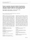 Research paper thumbnail of Farmers’ agronomic and social evaluation of productivity, yield and N2-fixation in different cowpea varieties and their subsequent residual N effects on a succeeding maize crop