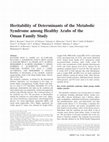 Research paper thumbnail of Heritability of Determinants of the Metabolic Syndrome among Healthy Arabs of the Oman Family Study*