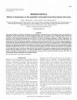 Research paper thumbnail of Effects of temperature on the respiration of brooded larvae from tropical reef corals