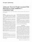 Research paper thumbnail of Adolescents’ Perceived Weight Associated With Depression in Young Adulthood: A Longitudinal Study**