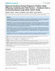 Research paper thumbnail of Maternal smoking during pregnancy predicts adult offspring cardiovascular risk factors - evidence from a community-based large birth cohort study