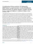 Research paper thumbnail of Longitudinal Associations of Adiposity With Adult Lung Function in the Childhood Determinants of Adult Health (CDAH) Study