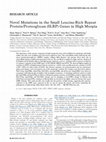 Research paper thumbnail of Novel mutations in the small leucine-rich repeat protein/proteoglycan (SLRP) genes in high myopia