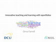 Research paper thumbnail of Innovative teaching and learning with eportfolios