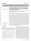 Research paper thumbnail of Profiling of diferulates (plant cell wall cross-linkers) using ultrahigh-performance liquid chromatography-tandem mass spectrometry