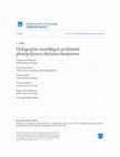 Research paper thumbnail of Holographic recording in acrylamide photopolymers: thickness limitations