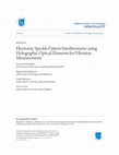 Research paper thumbnail of Electronic speckle-pattern interferometer using holographic optical elements for vibration measurements