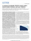 Research paper thumbnail of A common Greenlandic TBC1D4 variant confers muscle insulin resistance and type 2 diabetes