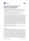 Research paper thumbnail of Evaluation of Adaptation Practices in the Agriculture Sector of Bangladesh: An Ecosystem Based Assessment