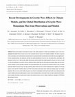 Research paper thumbnail of Recent developments in gravity-wave effects in climate models and the global distribution of gravity-wave momentum flux from observations and models