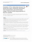 Research paper thumbnail of Evaluation of the relationship between the biosecurity status, production parameters, herd characteristics and antimicrobial usage in farrow-to-finish pig production in four EU countries