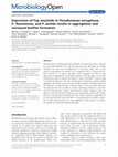 Research paper thumbnail of Expression of Fap amyloids in Pseudomonas aeruginosa, P. fluorescens, and P. putida results in aggregation and increased biofilm formation