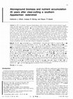 Research paper thumbnail of Aboveground biomass and nutrient accumulation 20 years after clear-cutting a southern Appalachian watershed