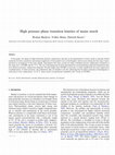 Research paper thumbnail of High pressure phase transition kinetics of maize starch