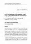 Research paper thumbnail of Claves para la mejora de los estudios de grado a través de la coordinación docente