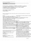 Research paper thumbnail of Combinatory inhibition of VEGF and FGF2 is superior to solitary VEGF inhibition in an in vitro model of RPE-induced angiogenesis