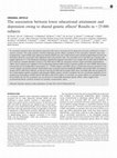 Research paper thumbnail of The association between lower educational attainment and depression owing to shared genetic effects? Results in ~25 000 subjects