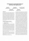 Research paper thumbnail of A framework for automated testing of javascript web applications