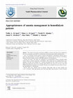 Research paper thumbnail of Appropriateness of anemia management in hemodialysis patients