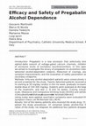 Research paper thumbnail of Efficacy and safety of pregabalin in alcohol dependence