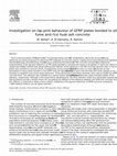 Research paper thumbnail of Investigation on lap-joint behaviour of GFRP plates bonded to silica fume and rice husk ash concrete