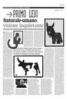 Research paper thumbnail of Primo Levi: naturale-umano, visione inquietante ("Ranocchi sulla luna e altri animali", a c. di E. Ferrero, Einaudi 2015)