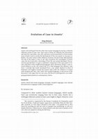 Research paper thumbnail of Evolution of Case in Ossetic