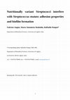 Research paper thumbnail of Nutritionally Variant Streptococci Interfere with Streptococcus mutans Adhesion Properties and Biofilm Formation