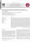 Research paper thumbnail of Cytotoxicity and immunological responses following oral vaccination of nanoencapsulated avian influenza virus H5 DNA vaccine with green synthesis silver nanoparticles