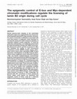 Research paper thumbnail of The epigenetic control of E-box and Myc-dependent chromatin modifications regulate the licensing of lamin B2 origin during cell cycle