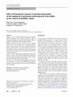 Research paper thumbnail of Effect of Functional Capacity Evaluation information on the judgment of physicians about physical work ability in the context of disability claims