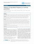 Research paper thumbnail of Mayorga Torres JM et al., Influence of ejaculation frequency on seminal parameters