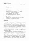 Research paper thumbnail of Information and anti-terrorist security of Poland. A critical analysis exemplified with the tasks and activity of the Internal Security Agency