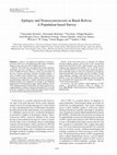 Research paper thumbnail of Epilepsy and Neurocysticercosis in Rural Bolivia: A Population-based Survey