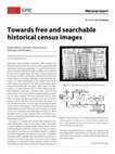 Research paper thumbnail of Toward free and searchable historical census images