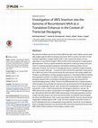 Research paper thumbnail of Investigation of IRES Insertion into the Genome of Recombinant MVA as a Translation Enhancer in the Context of Transcript Decapping