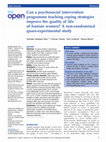 Research paper thumbnail of Can a psychosocial intervention programme teaching coping strategies improve the quality of life of Iranian women? A non-randomised quasi-experimental study